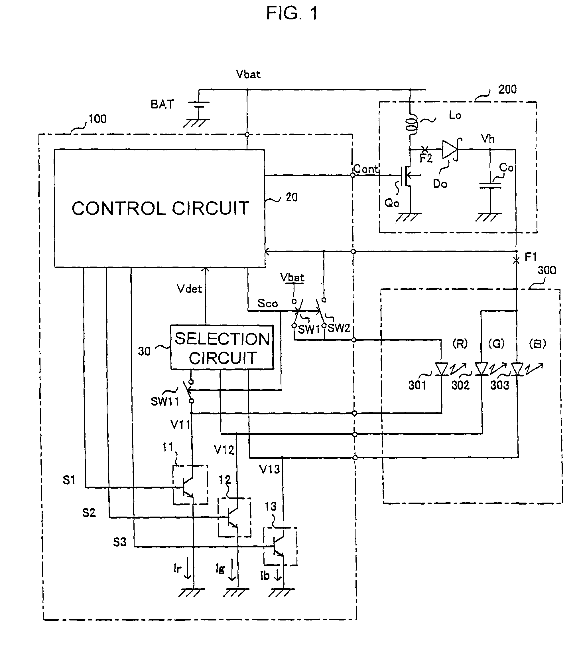 Light emitting element driving device and portable apparatus equipped with light emitting elements