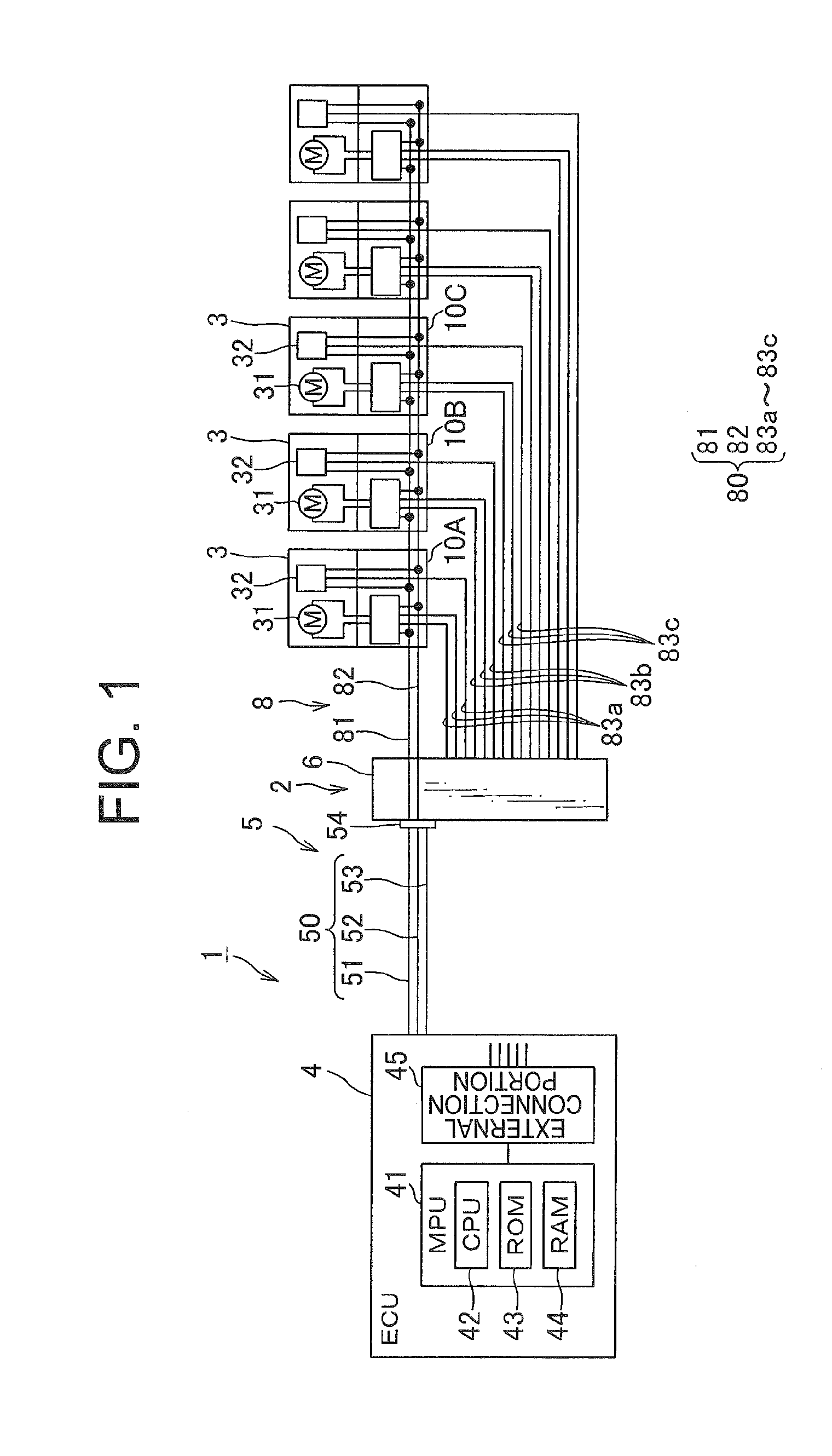 Wire harness structure and electronic device control system