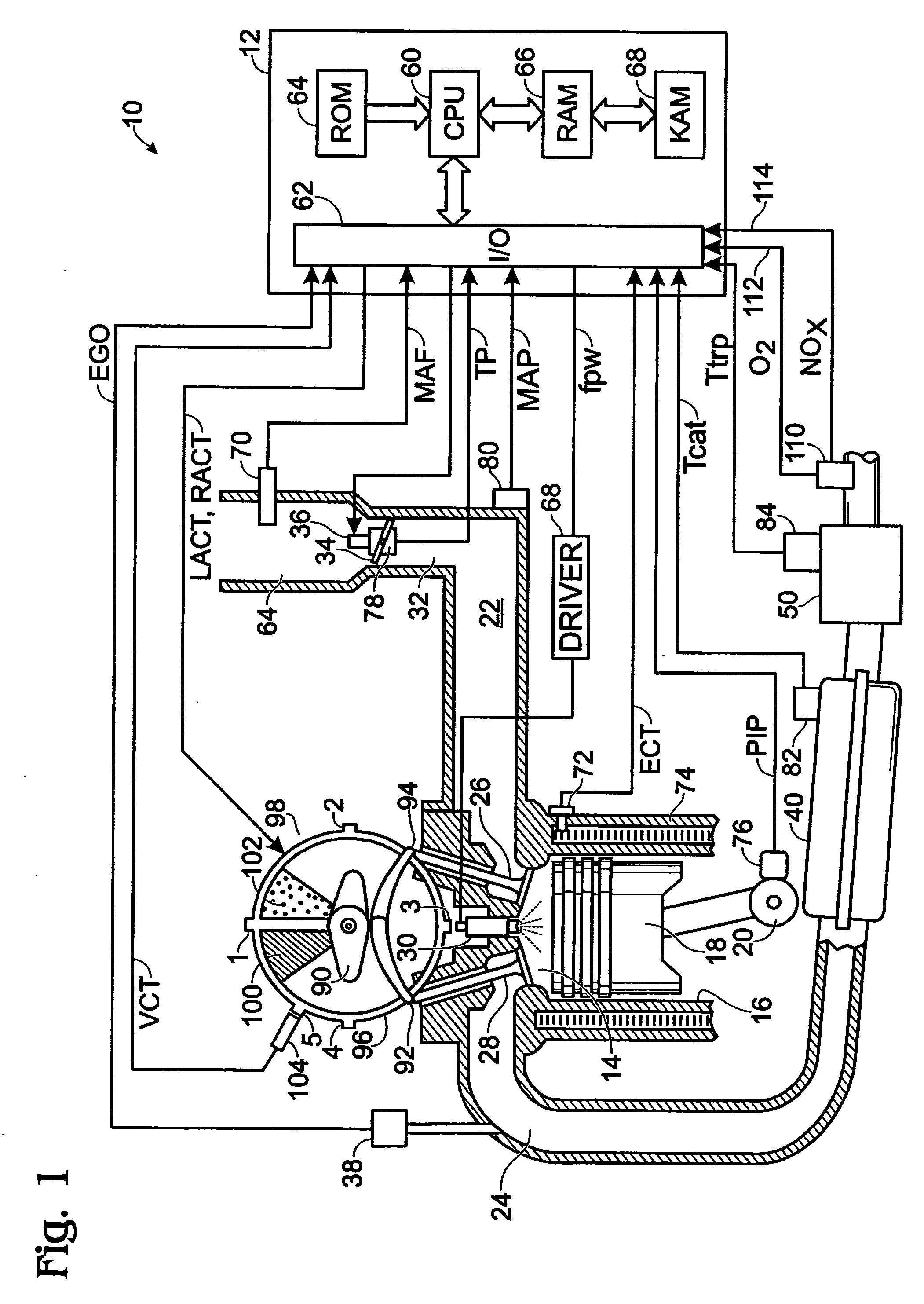 System and method for reducing NOx emissions in an apparatus having a diesel engine