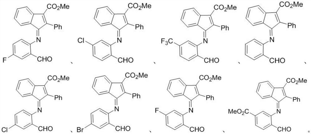 Indanone imine derivatives as well as preparation method and application thereof