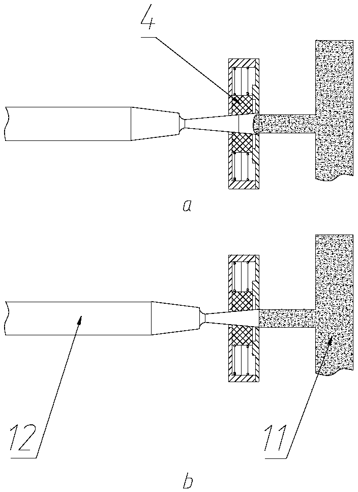 Thermosetting plastic ultrasonic molding forming mold-closing device