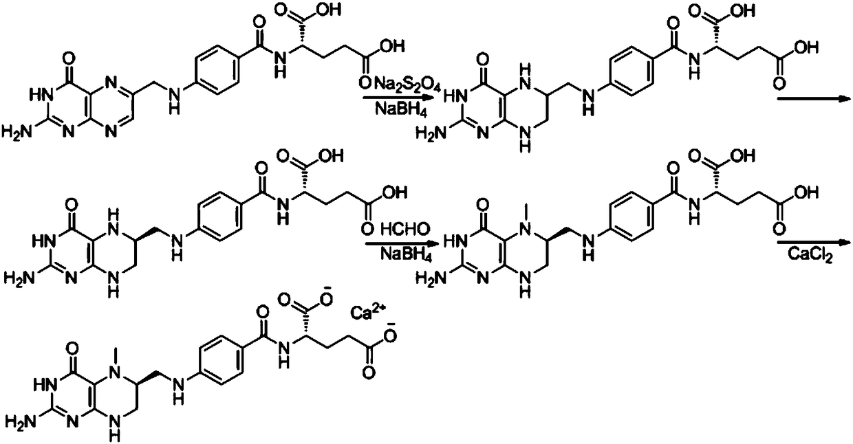 Preparation method of L-5-calcium methyltetrahydrofolate