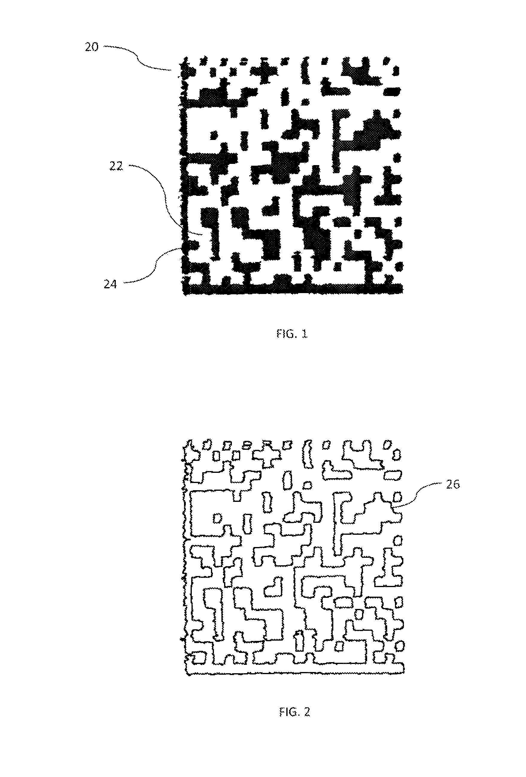 Unique identification information from marked features