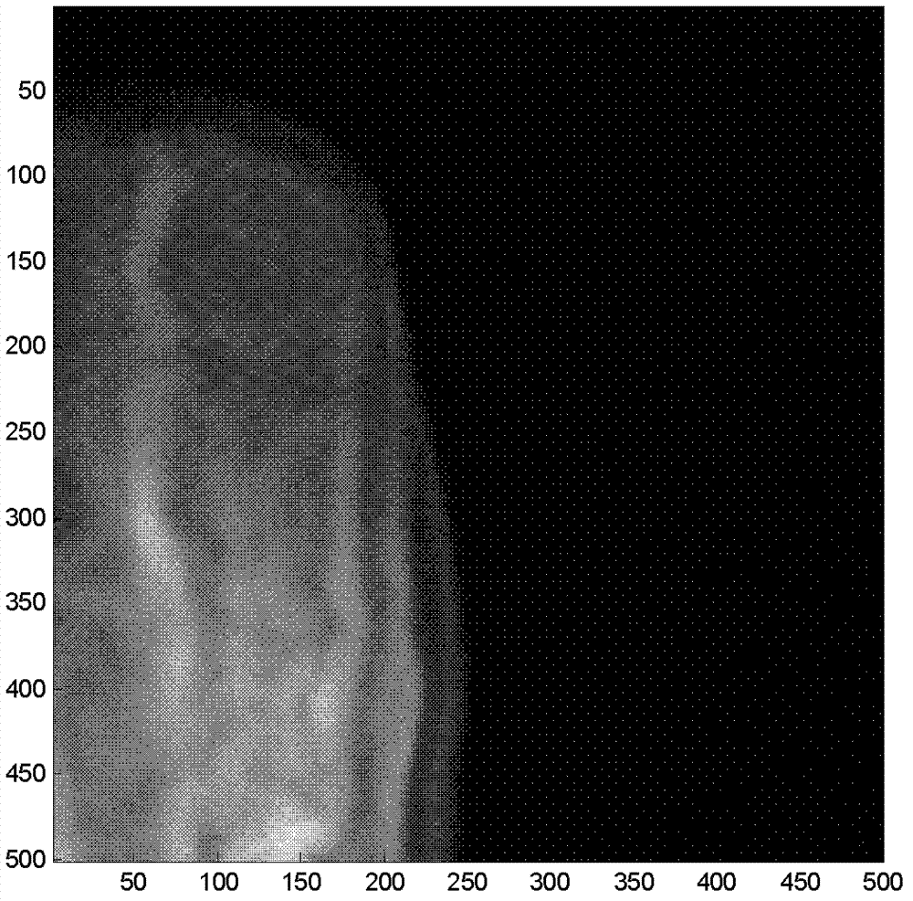 Measured object image splicing method based on optical projection tomographic imaging system