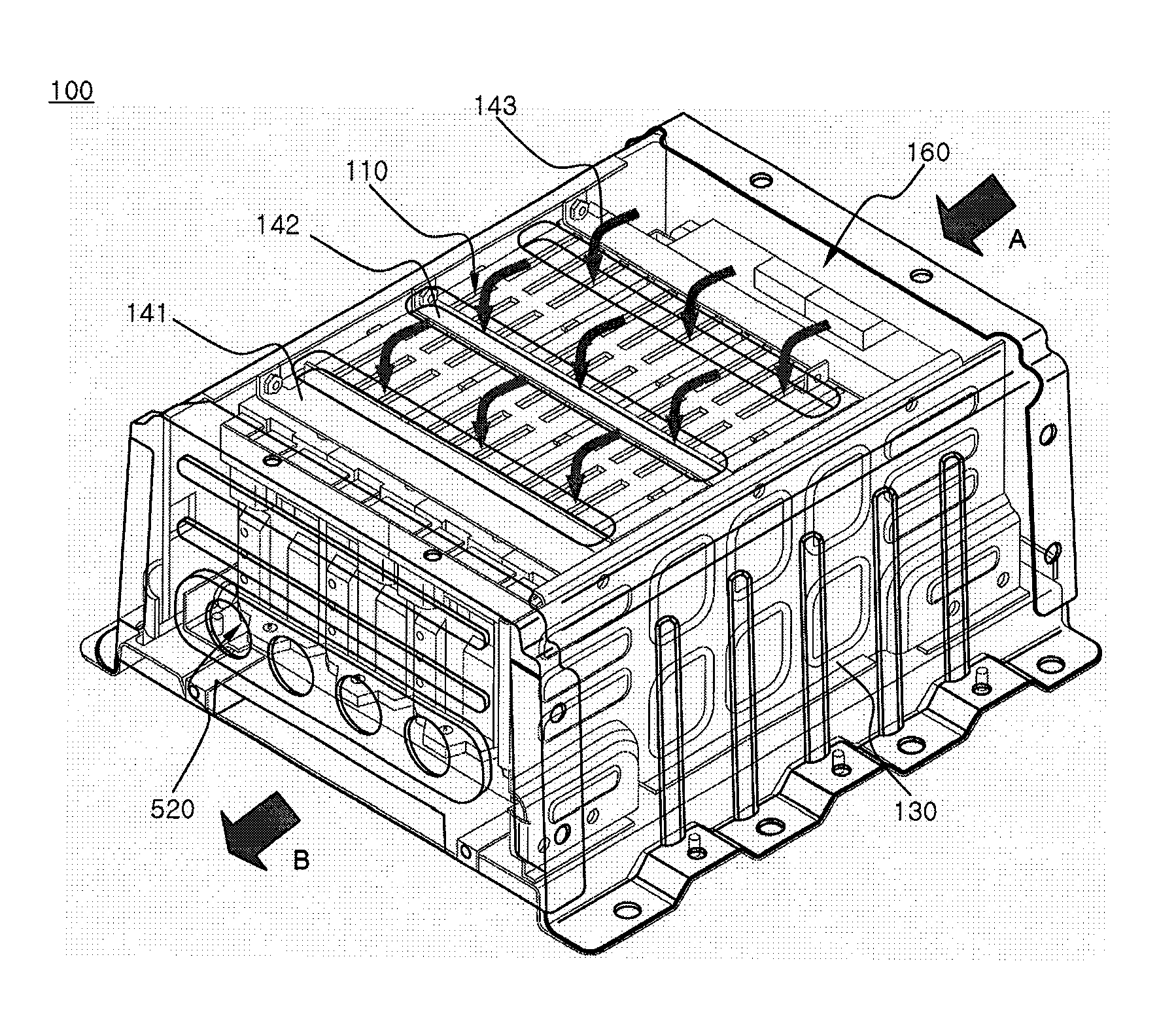 Middle and large-sized battery pack having improved cooling efficiency