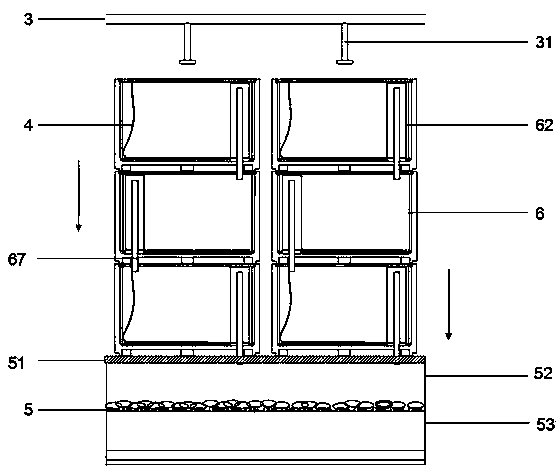 Multilayer detachable aquatic product temporary culture system