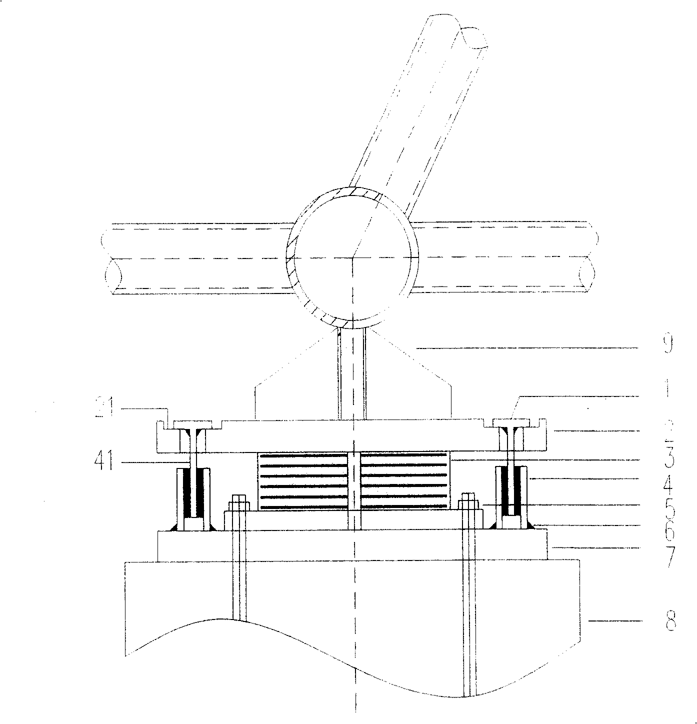 Large-span structure multi-dimension isolation shock-damping rack