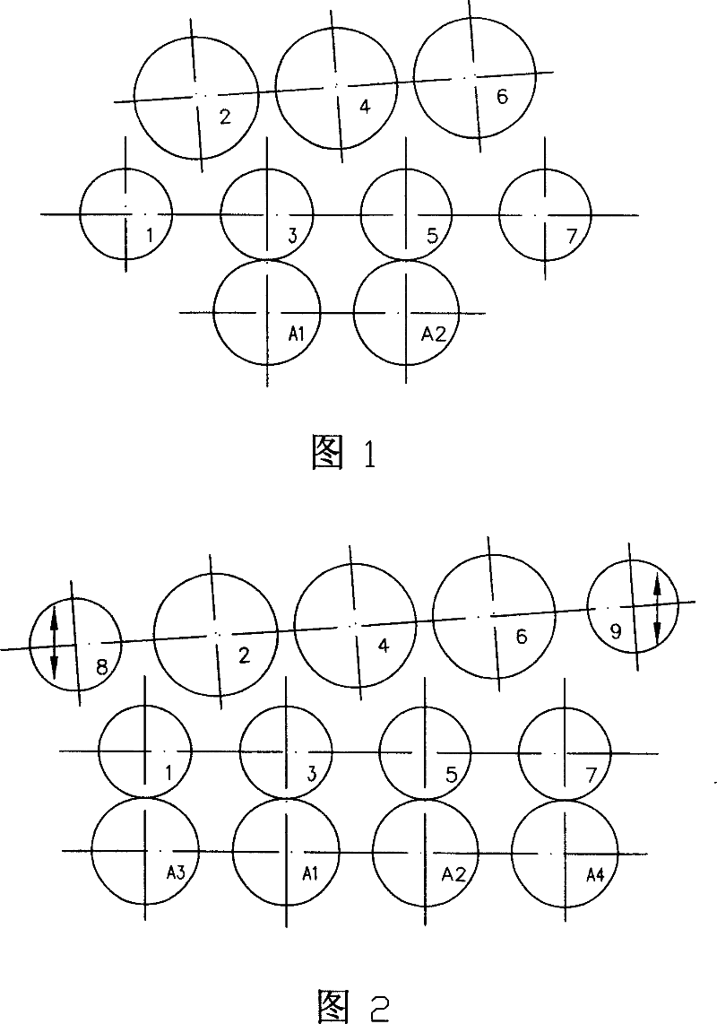 Roller type leveling machine