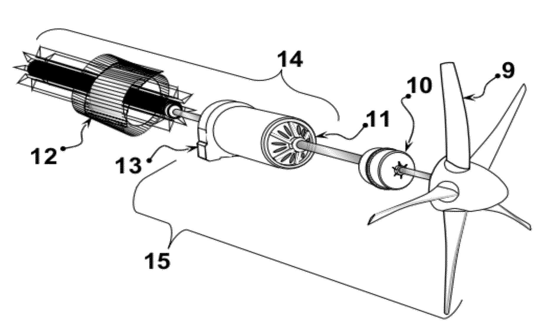 Hybrid free-air gas turbine engine