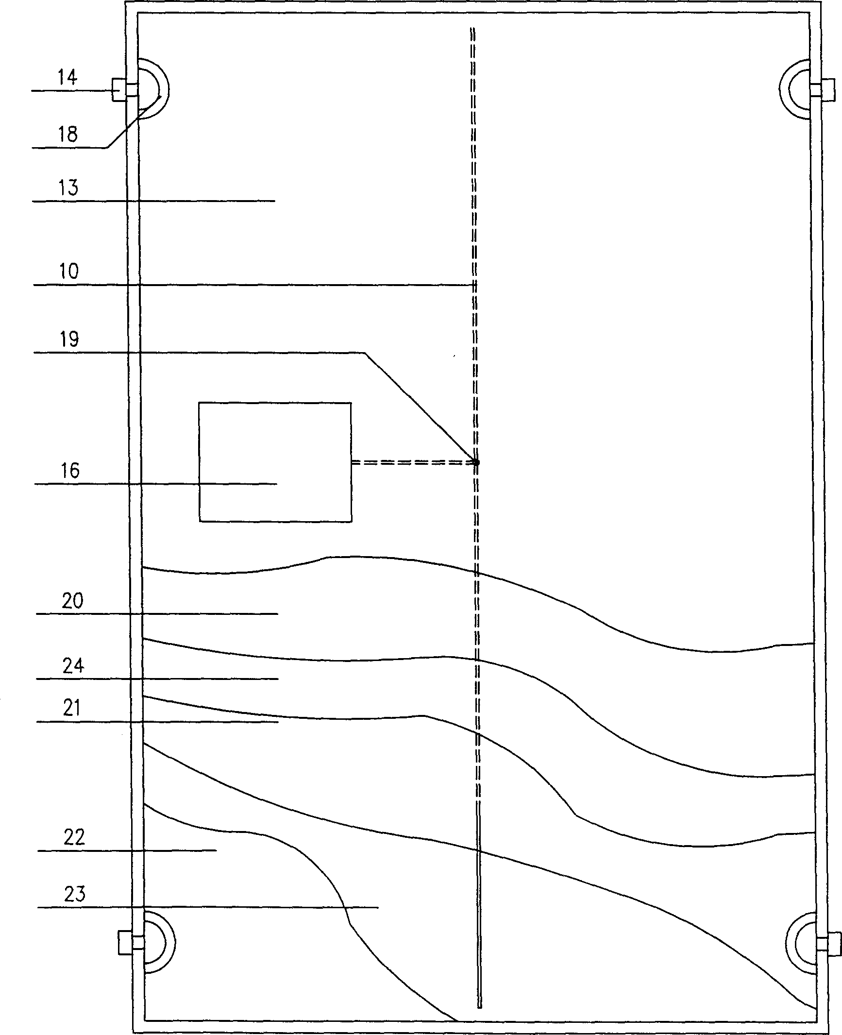 Water purifying plant for buildings