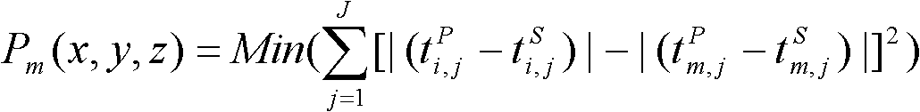 Longitudinal and transversal wave time difference positioning method based on base data technology