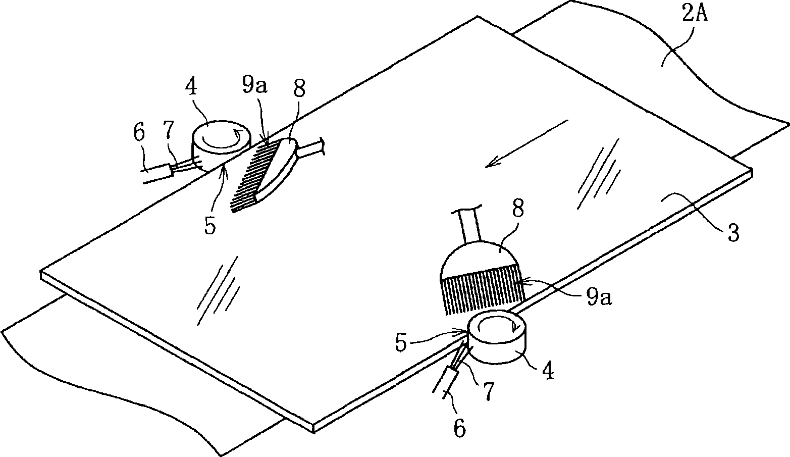 End face grinding apparatus, and method of grinding end face, for glass substrate