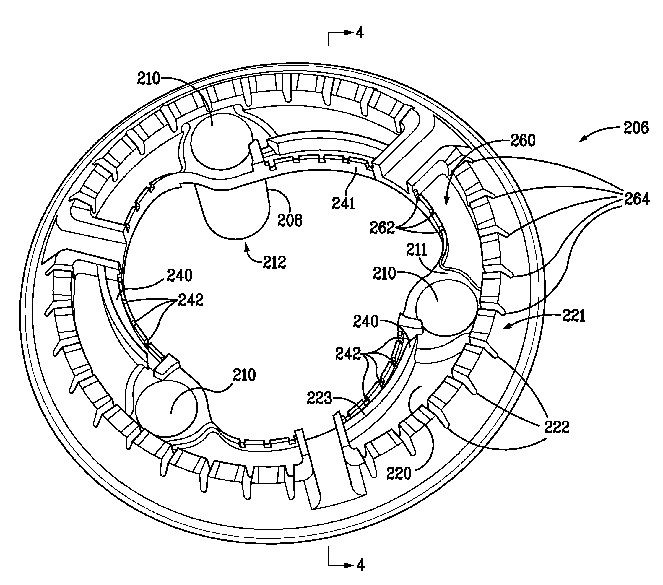 Device and method for a gas burner