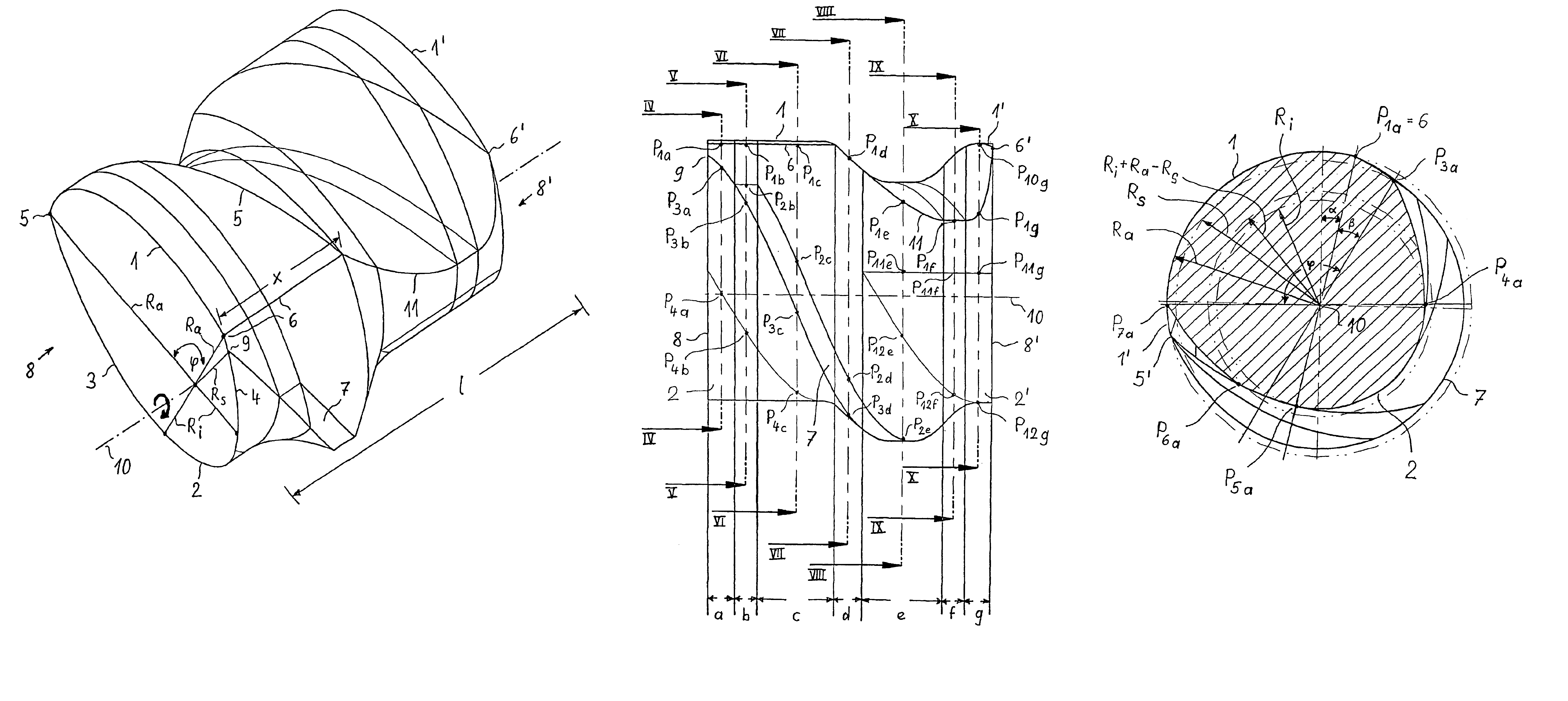 Screw element for same-sense rotating multi-screw extruders