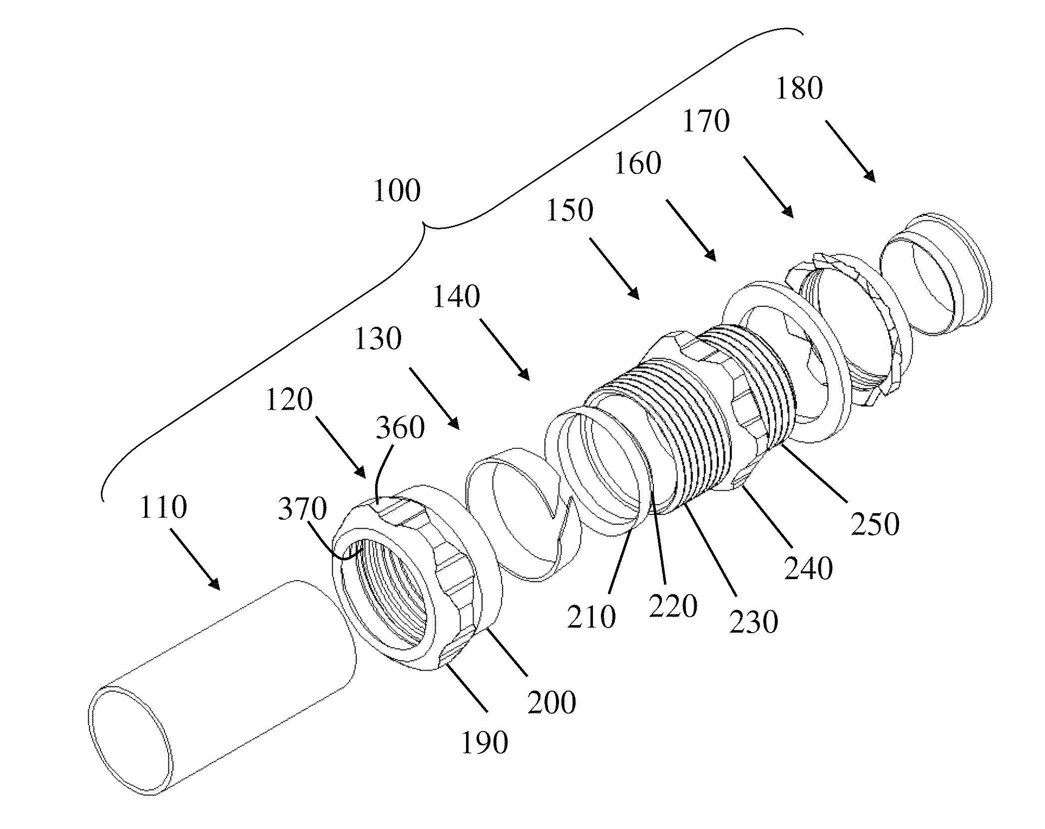 Connector assembly suited for wet locations