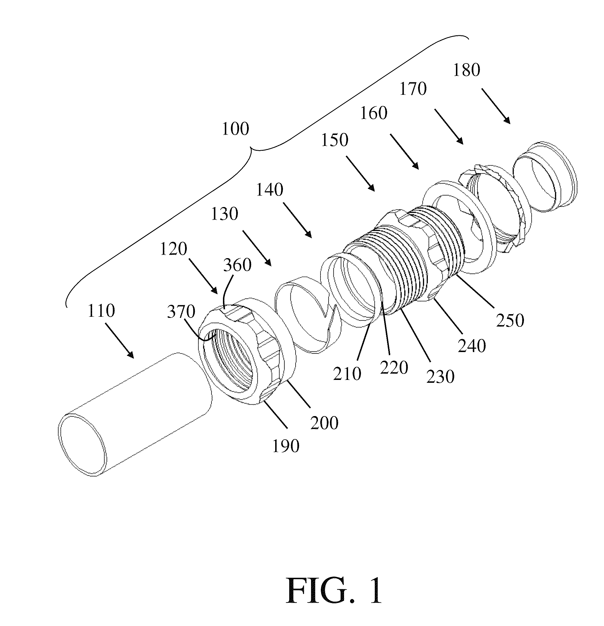 Connector assembly suited for wet locations