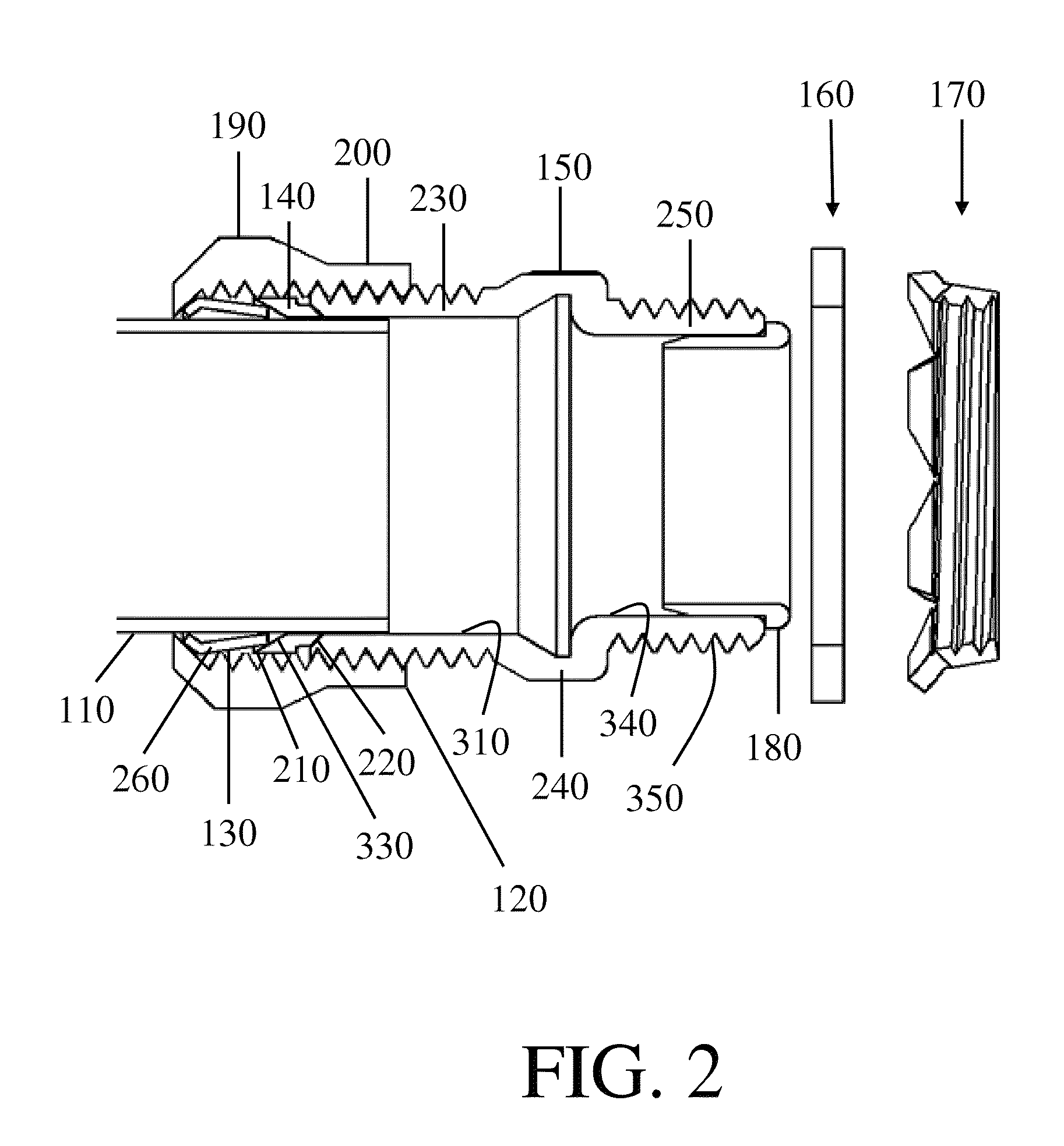 Connector assembly suited for wet locations