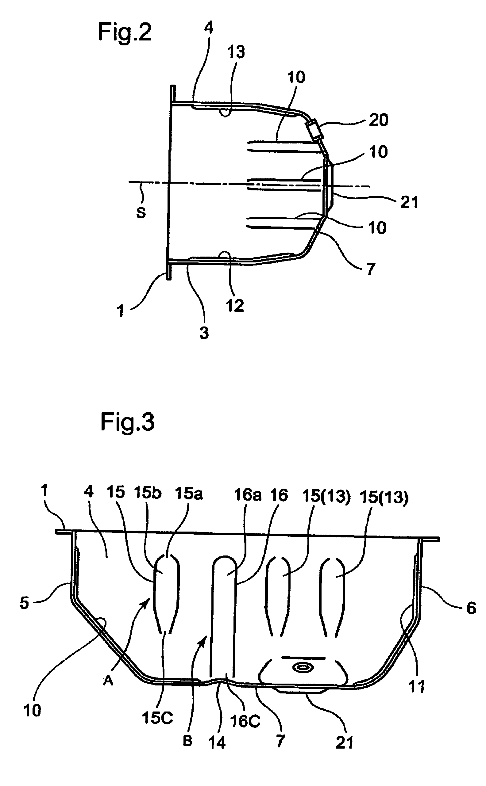 Oil pan structure and an engine therewith