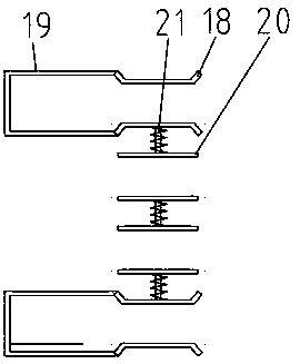 Elastic supporting structure of dense bus duct connector with jacks