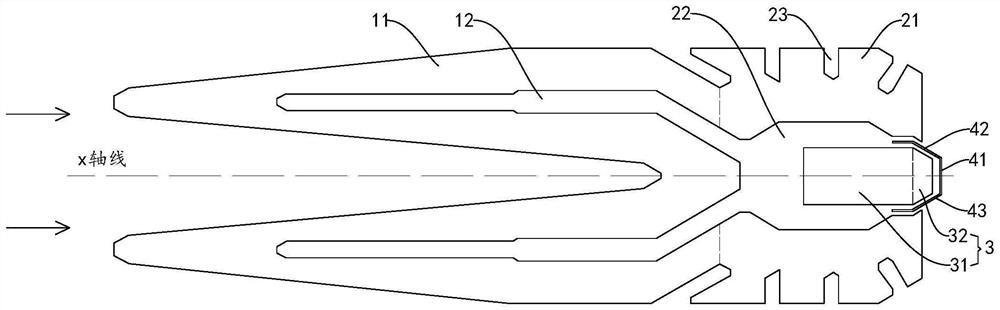 Lateral steam admission condenser tube bundle