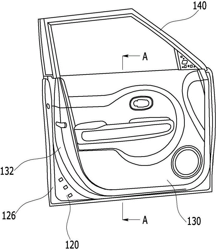 Door structure for vehicle