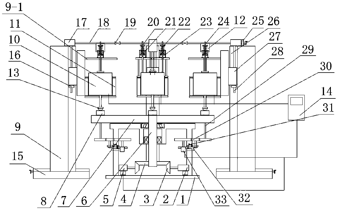 Multi-station grinding device for optical lenses