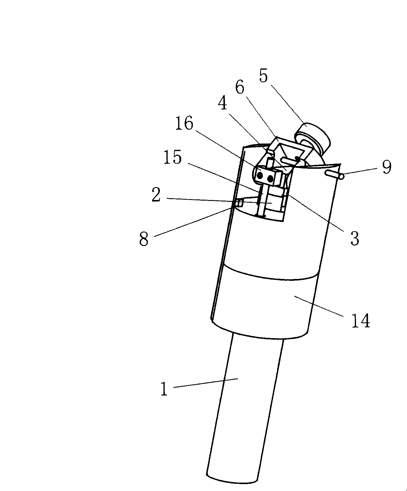 Even pace fan-shaped scan running device of type-B ultrasonic