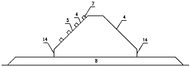 Trapezoidal-block embankment structure