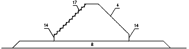 Trapezoidal-block embankment structure