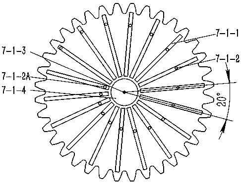 Internal gearing type postoperative breast cancer rehabilitation training device and using method