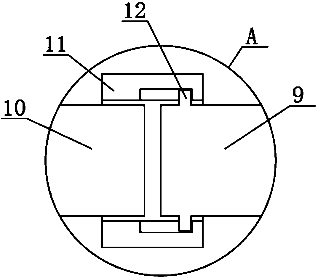 Slide structure for forklift portal