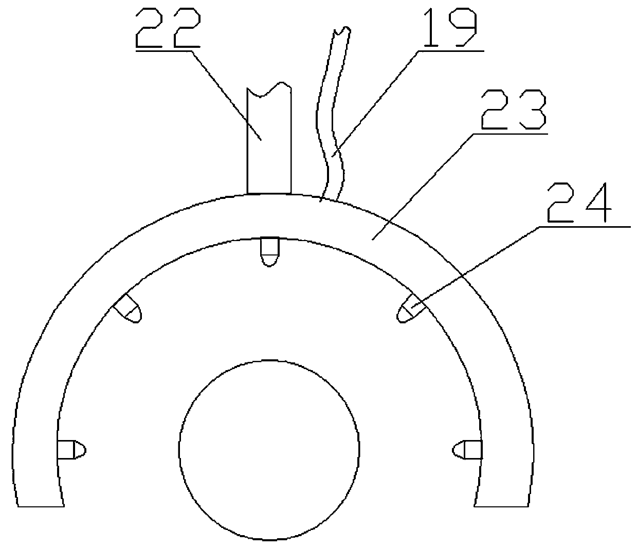 A device for regularly cleaning long-distance transmission lines