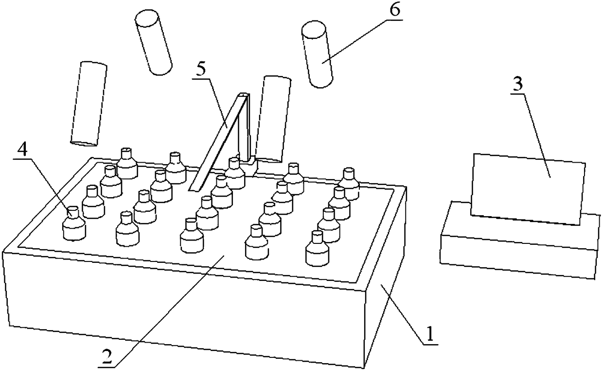 Product transfer system and method based on planar auxiliary light source and machine vision