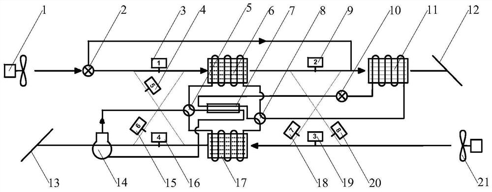 Regenerative semi-dehumidification heat pump system and method