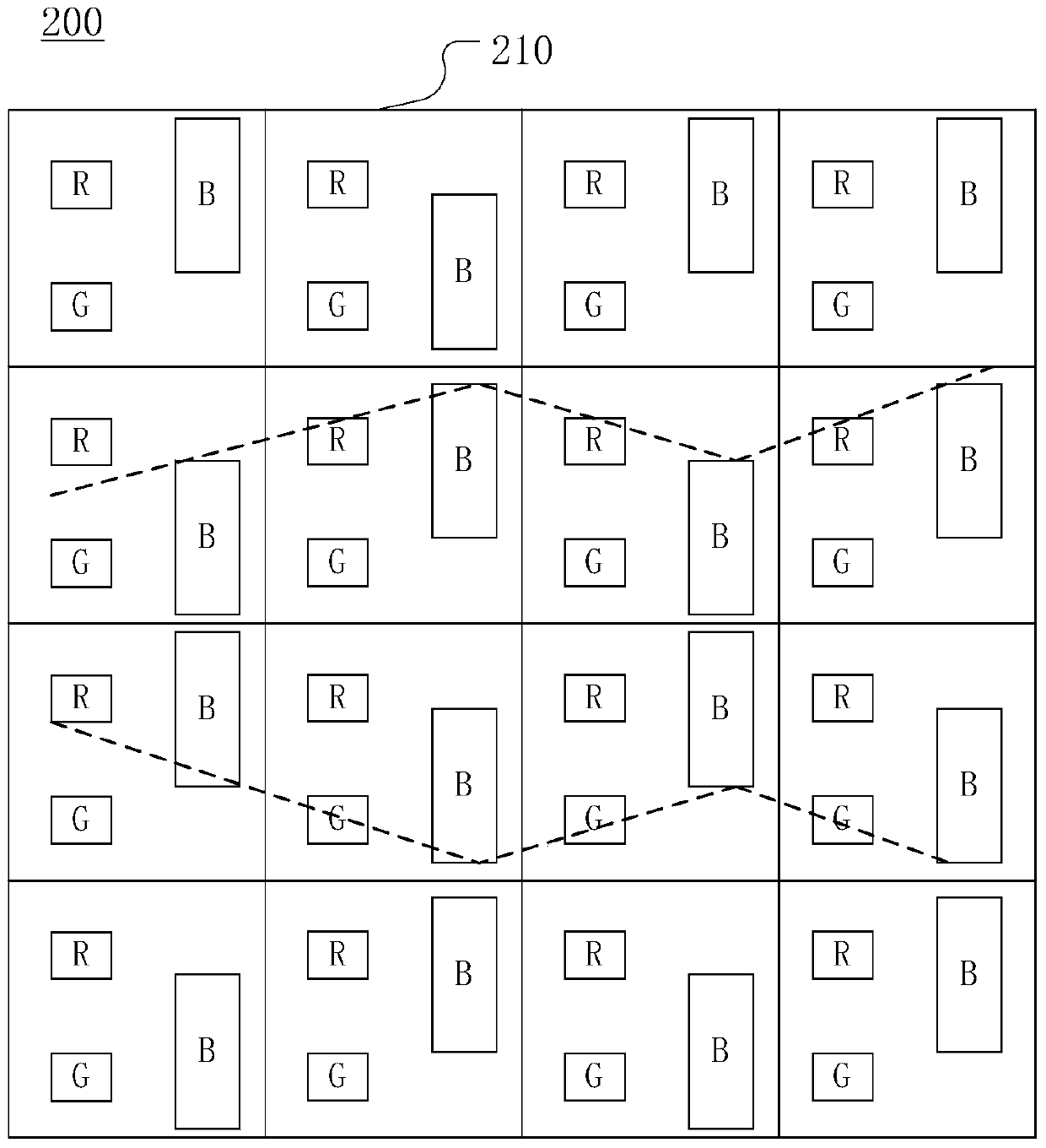 Display device and its pixel array