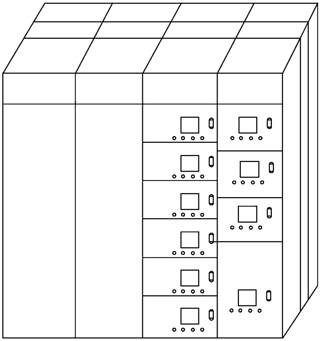 A modular low-voltage power distribution cabinet