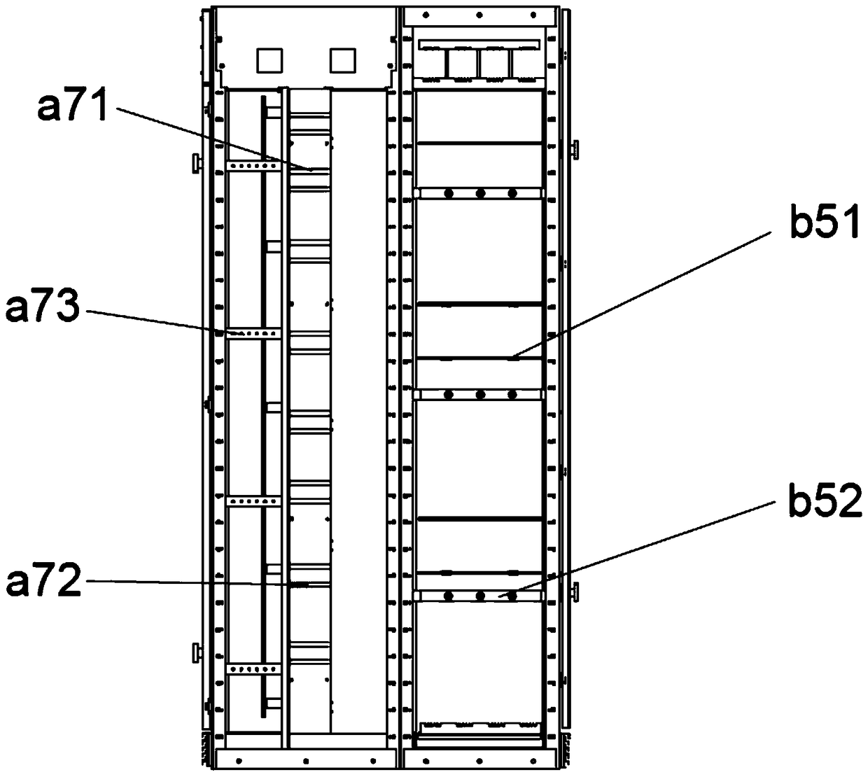 A modular low-voltage power distribution cabinet