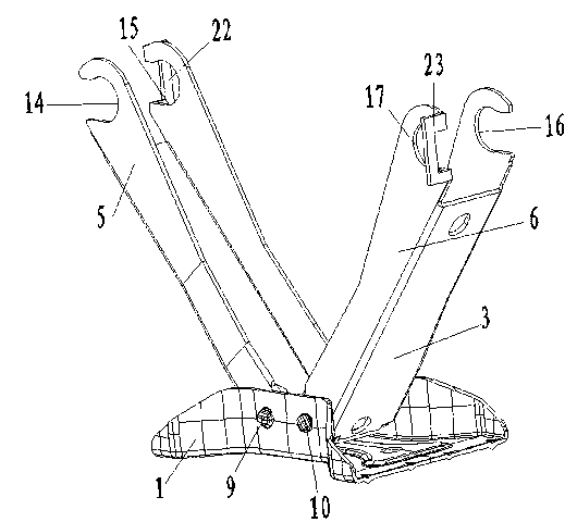 Fork shrinkage type screw jack