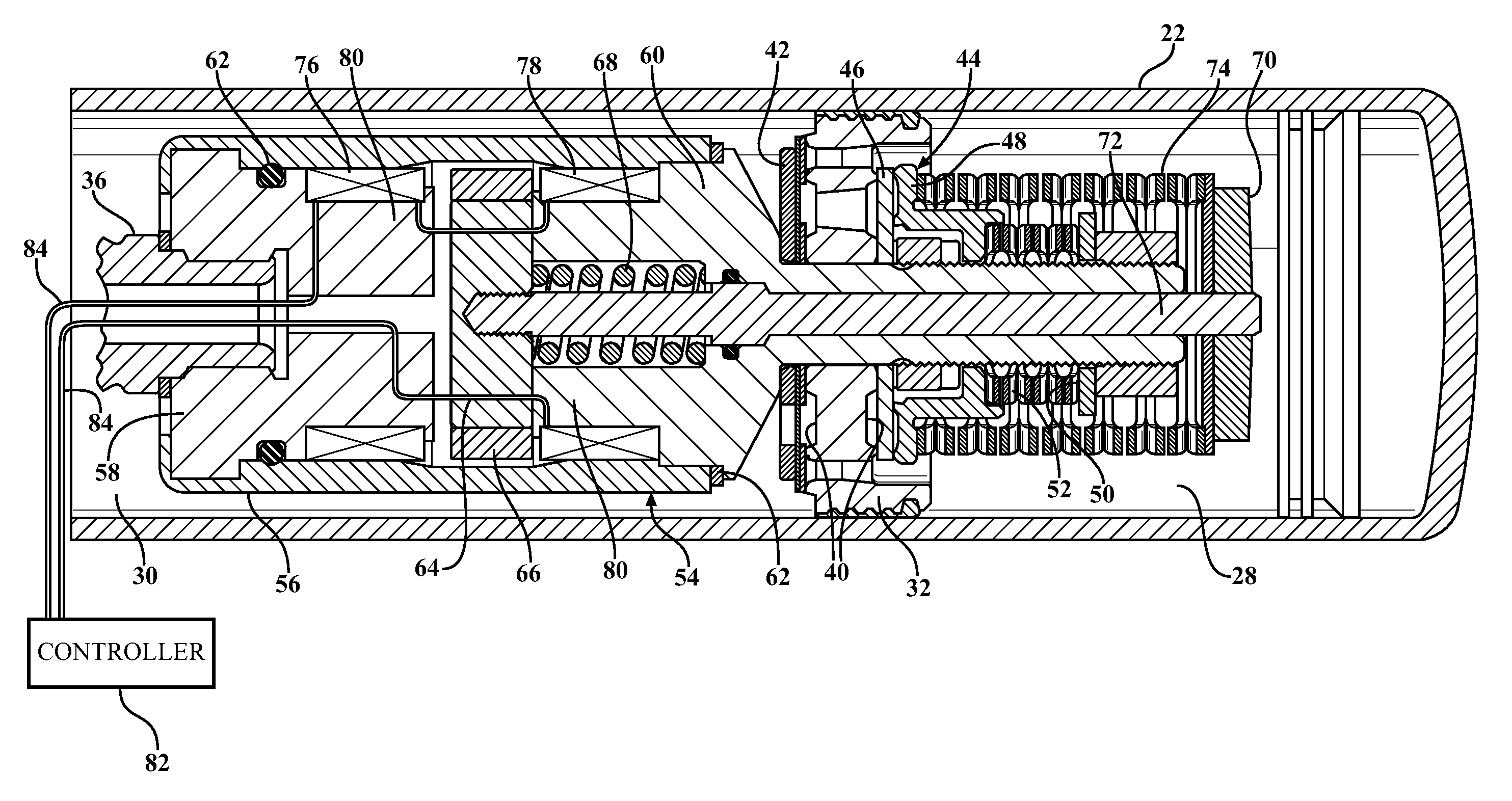 Bi-stable shock absorber assembly