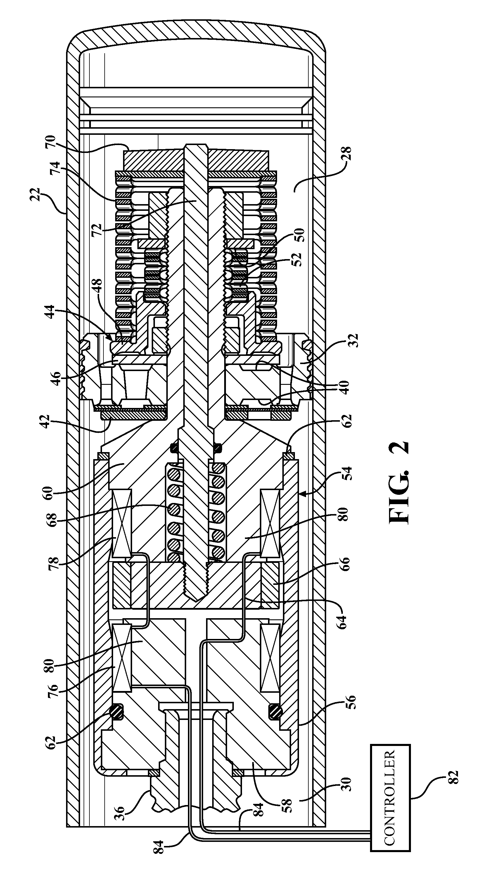 Bi-stable shock absorber assembly