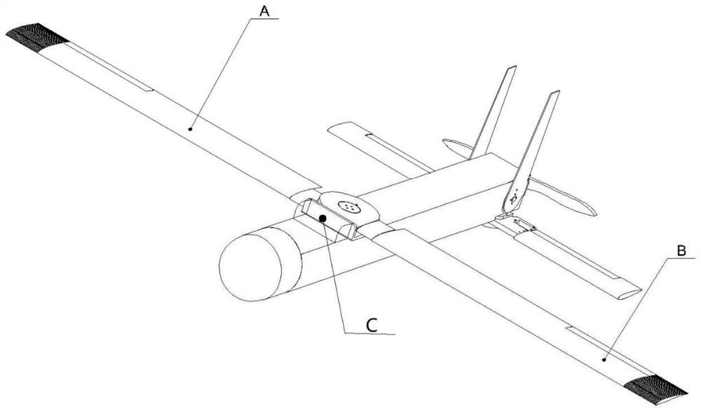 Flexible telescopic extension mechanism of folding wing