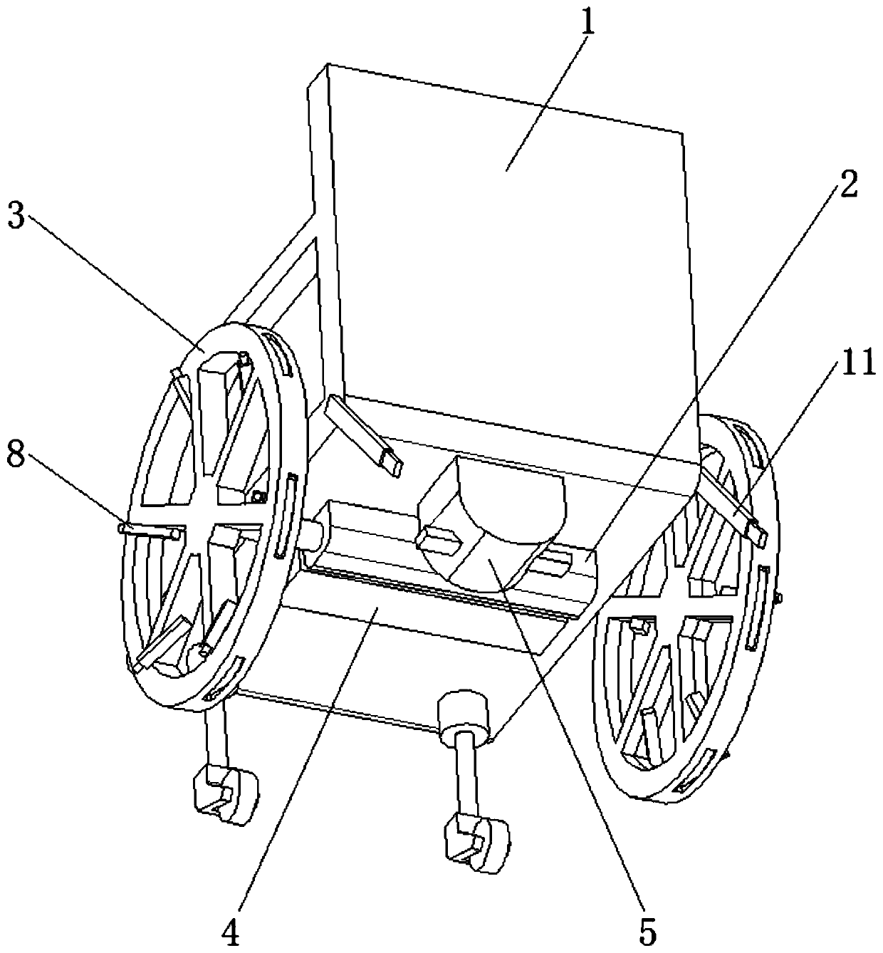 Intelligent wheelchair capable of preventing toppling by laser detection