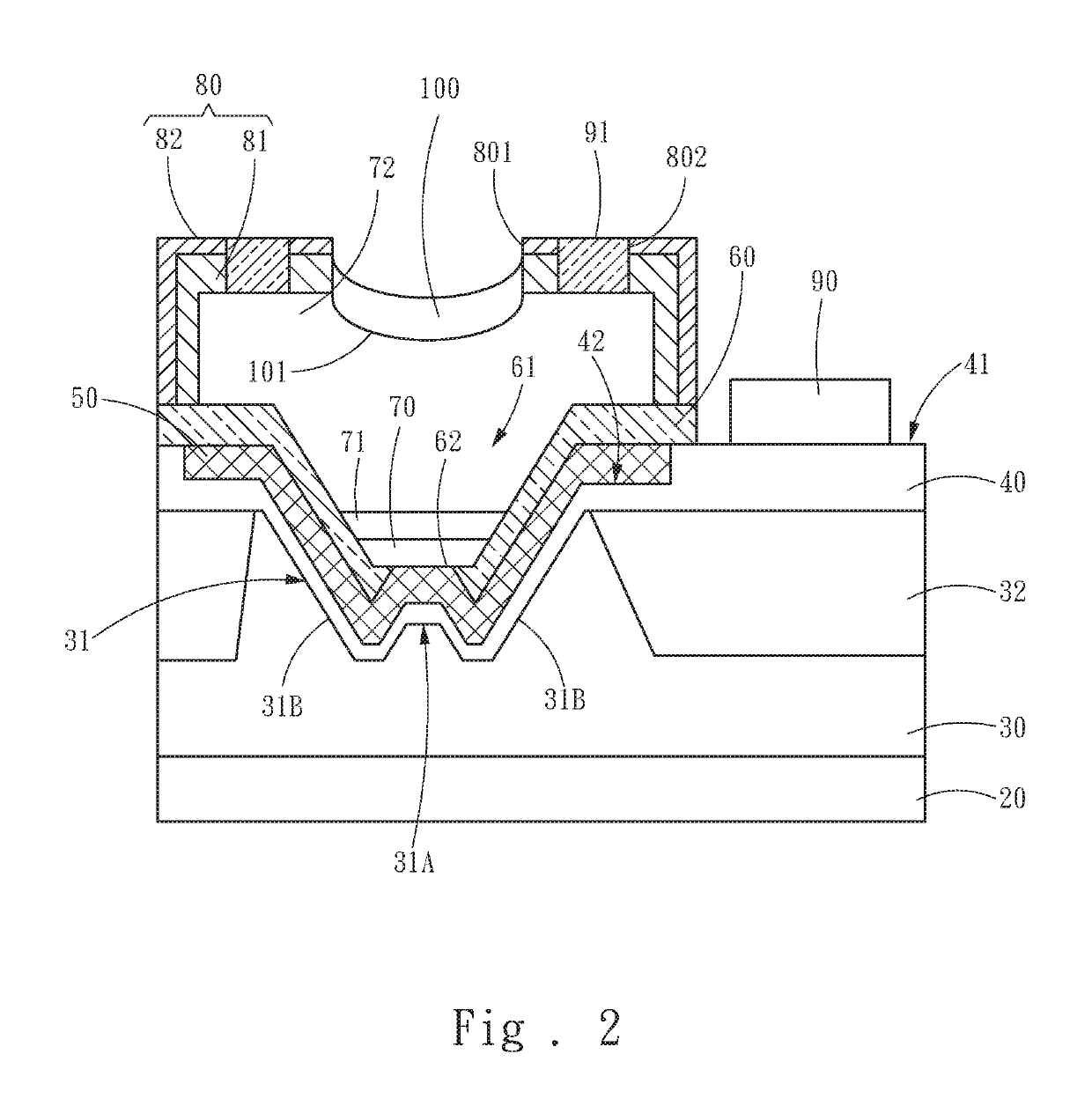 Surface emitting laser luminescent diode structure