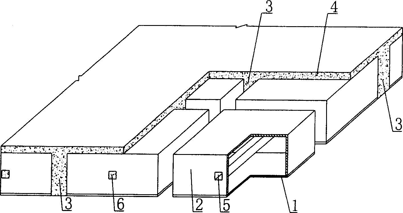 Combined reinforced concrete hollow floor slab