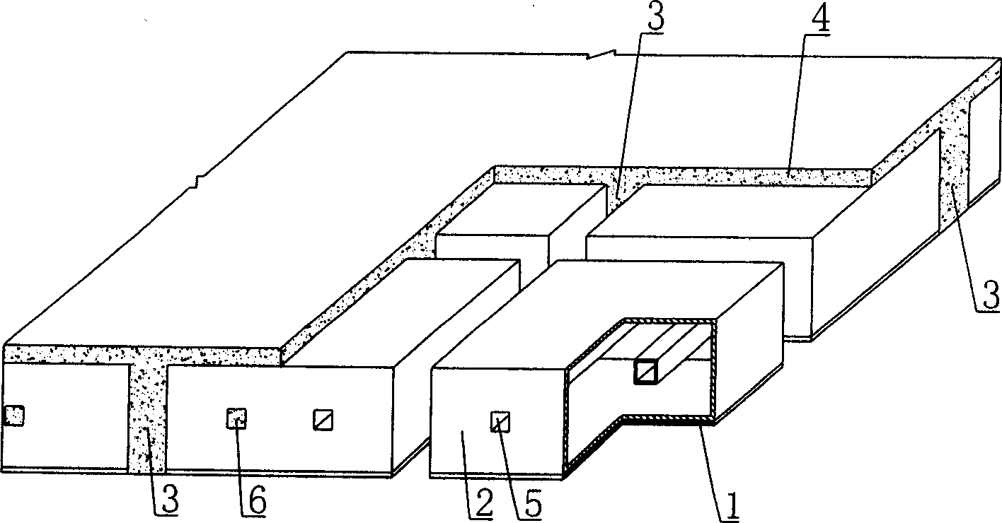 Combined reinforced concrete hollow floor slab