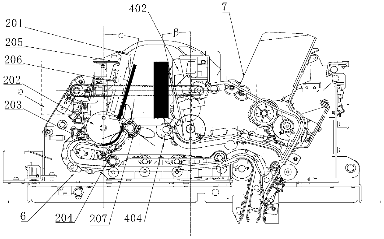 Banknote depositing and withdrawing processing device