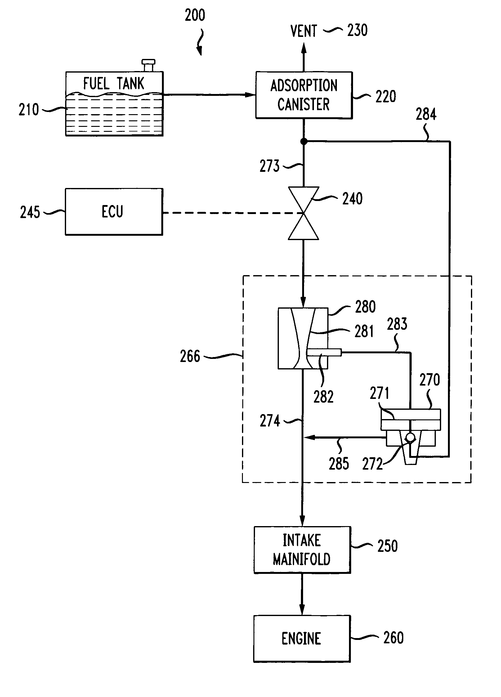 High flow, low vacuum carbon canister purge valve