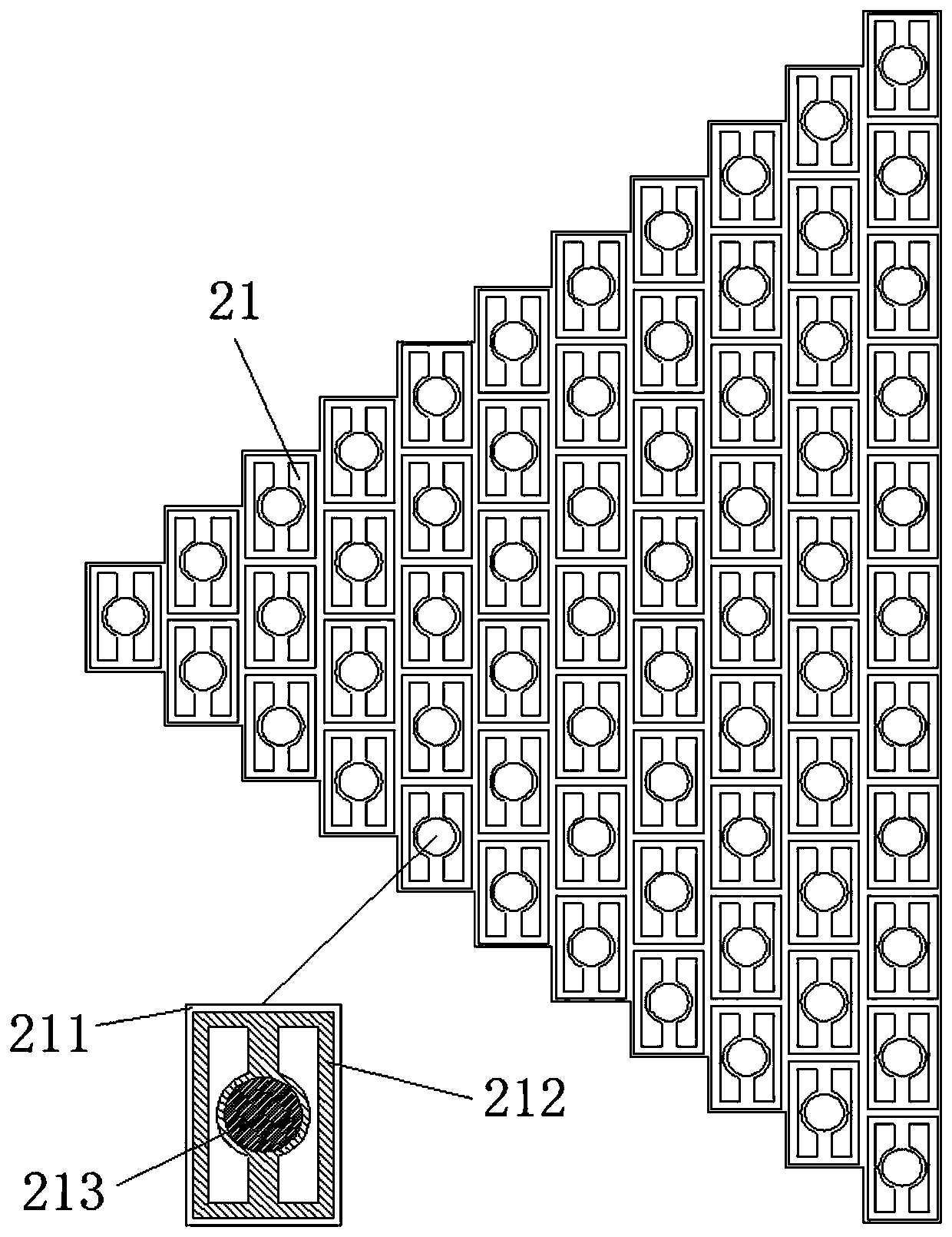 Vehicle suspension control arm based on array type shock absorber and parameter calculation method