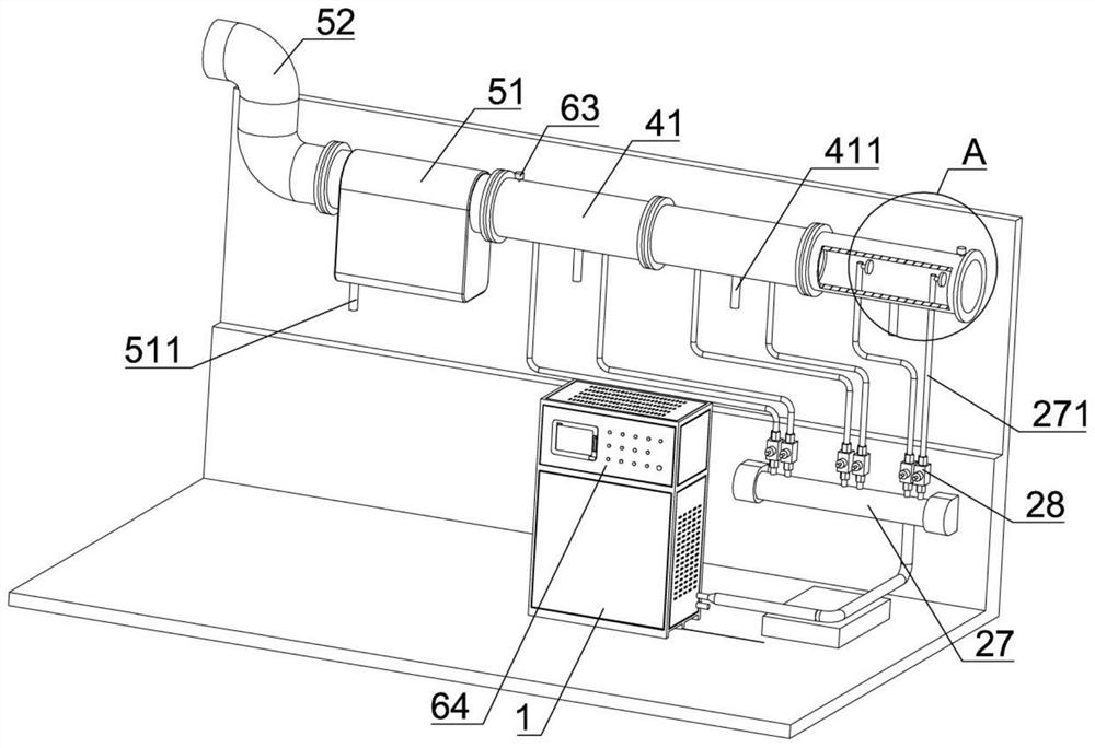 A device for controlling flue gas emission of diesel generator sets with fine water mist