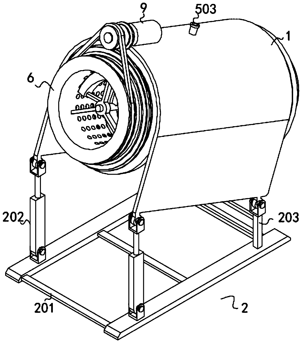 Double-barrel sand screening device